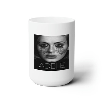 Adele Custom White Ceramic Mug 15oz Sublimation BPA Free