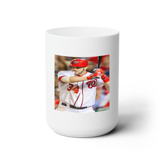 Bryce Harper Washington Nationals Baseball Custom White Ceramic Mug 15oz Sublimation BPA Free