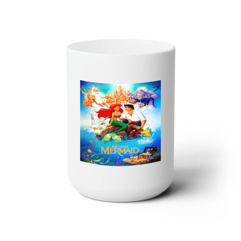 Disney Ariel The Little Mermaid and Prince Custom White Ceramic Mug 15oz Sublimation BPA Free