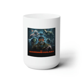 Guardians of The Galaxy Marvel Custom White Ceramic Mug 15oz Sublimation BPA Free