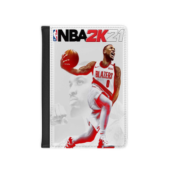 NBA 2K21 PU Faux Black Leather Passport Cover Wallet Holders Luggage Travel