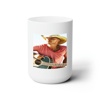 Kenny Chesney Guitar Custom White Ceramic Mug 15oz Sublimation BPA Free