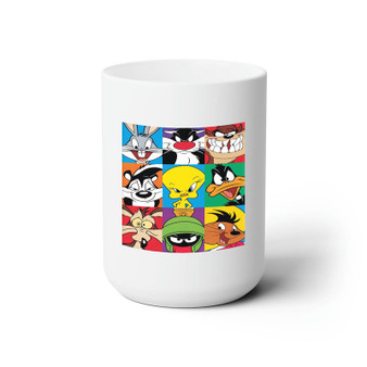 Looney Tunes Characters Custom White Ceramic Mug 15oz Sublimation BPA Free