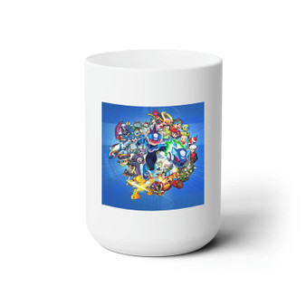 Megaman Star Force All Characters Custom White Ceramic Mug 15oz Sublimation BPA Free