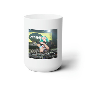 Mija Female DJ Custom White Ceramic Mug 15oz Sublimation BPA Free