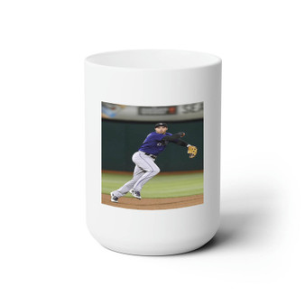 Nolan Arenado Colorado Rockies Baseball Custom White Ceramic Mug 15oz Sublimation BPA Free