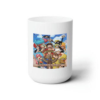 One Piece and Friends Custom White Ceramic Mug 15oz Sublimation BPA Free