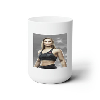 Ronda Rousey UFC New Custom White Ceramic Mug 15oz Sublimation BPA Free