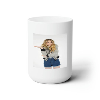 Sabrina Carpenter Custom White Ceramic Mug 15oz Sublimation BPA Free