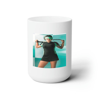 Sania Mirza Tennis Custom White Ceramic Mug 15oz Sublimation BPA Free