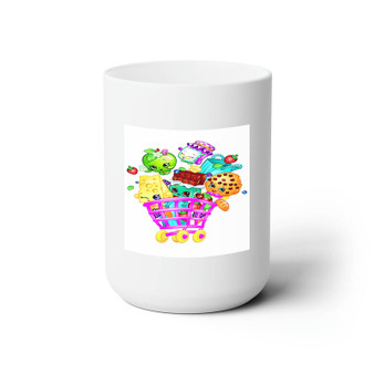 Shopkins Cartoons Custom White Ceramic Mug 15oz Sublimation BPA Free