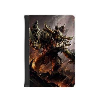 Orks Warhammer 40 K PU Faux Black Leather Passport Cover Wallet Holders Luggage Travel