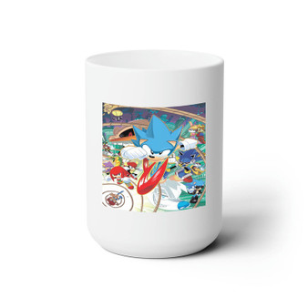 Sonic The Hedgehog All Characters Custom White Ceramic Mug 15oz Sublimation BPA Free