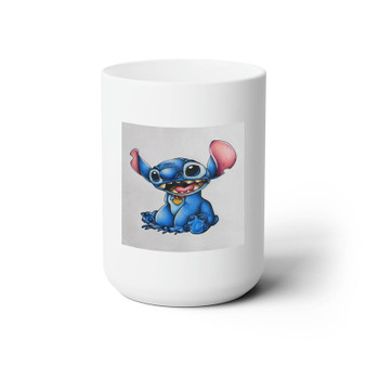 Stitch Disney New Custom White Ceramic Mug 15oz Sublimation BPA Free