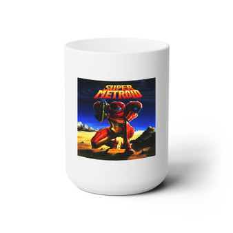 Super Metroid Arts Custom White Ceramic Mug 15oz Sublimation BPA Free