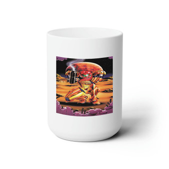 Super Metroid Game Custom White Ceramic Mug 15oz Sublimation BPA Free