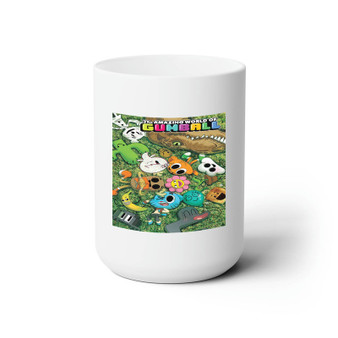 The Amazing World of Gumball Custom White Ceramic Mug 15oz Sublimation BPA Free