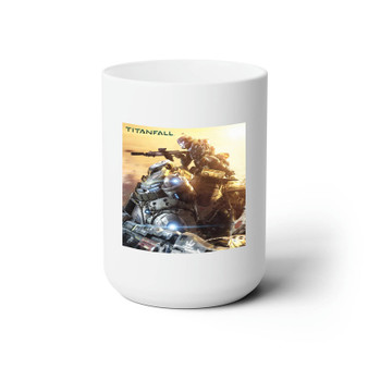 Titan Fall Shoot Custom White Ceramic Mug 15oz Sublimation BPA Free