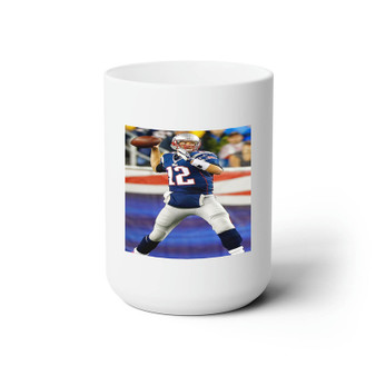 Tom Brady New England Patriots New Custom White Ceramic Mug 15oz Sublimation BPA Free