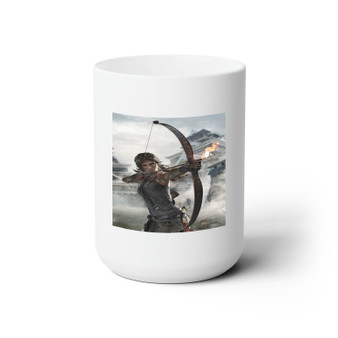 Tomb Raider Definitive Edition Fire Archer Custom White Ceramic Mug 15oz Sublimation BPA Free