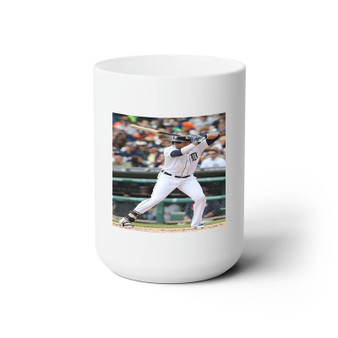 Victor Martinez Detroit Tigers Baseball Custom White Ceramic Mug 15oz Sublimation BPA Free