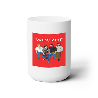 Weezer Band Custom White Ceramic Mug 15oz Sublimation BPA Free