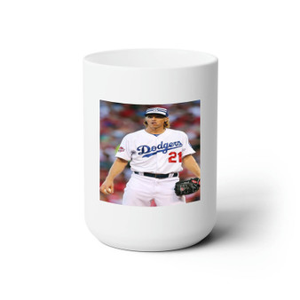 Zack Greinke LA Dodgers Baseball Players Custom White Ceramic Mug 15oz Sublimation BPA Free