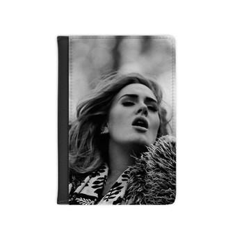 Adele Hello Custom PU Faux Leather Passport Cover Wallet Black Holders Luggage Travel