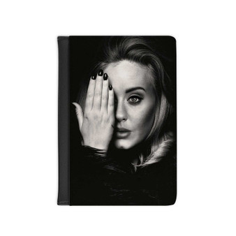 Adele Singer Custom PU Faux Leather Passport Cover Wallet Black Holders Luggage Travel