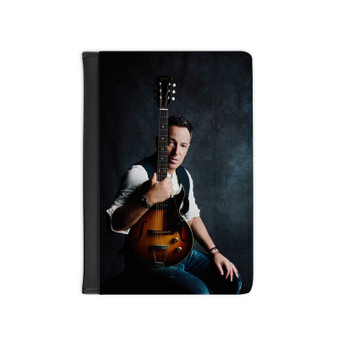 Bruce Springsteen With Guitar Custom PU Faux Leather Passport Cover Wallet Black Holders Luggage Travel