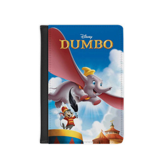 Disney Dumbo Custom PU Faux Leather Passport Cover Wallet Black Holders Luggage Travel