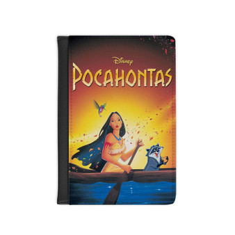 Disney Pocahontas Arts Custom PU Faux Leather Passport Cover Wallet Black Holders Luggage Travel