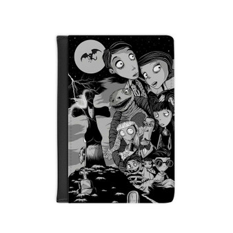 Frankenweenie Characters Custom PU Faux Leather Passport Cover Wallet Black Holders Luggage Travel