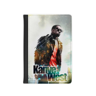 Kanye West Custom PU Faux Leather Passport Cover Wallet Black Holders Luggage Travel