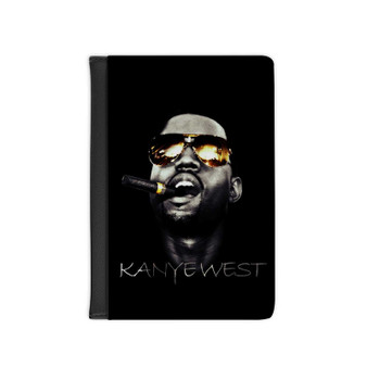 Kanye West Smoke Custom PU Faux Leather Passport Cover Wallet Black Holders Luggage Travel