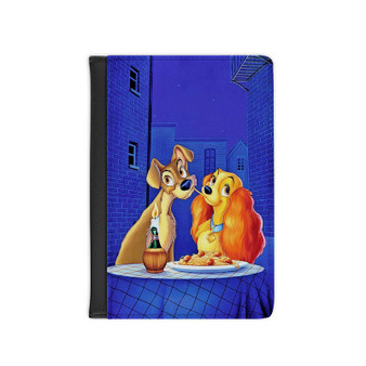 Lady and the Tramp Custom PU Faux Leather Passport Cover Wallet Black Holders Luggage Travel