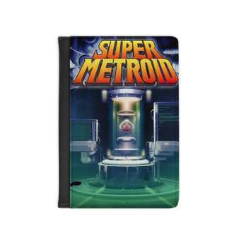 Metroid Super Metroid Custom PU Faux Leather Passport Cover Wallet Black Holders Luggage Travel