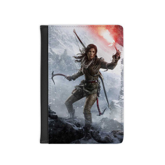 Rise of the Tomb Raider New Custom PU Faux Leather Passport Cover Wallet Black Holders Luggage Travel