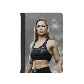 Ronda Rousey UFC New Custom PU Faux Leather Passport Cover Wallet Black Holders Luggage Travel