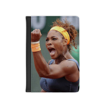 Serena Williams Celebrates Custom PU Faux Leather Passport Cover Wallet Black Holders Luggage Travel