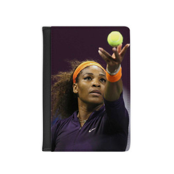 Serena Williams Serve Custom PU Faux Leather Passport Cover Wallet Black Holders Luggage Travel