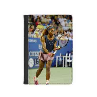 Serena Williams Tennis Art Custom PU Faux Leather Passport Cover Wallet Black Holders Luggage Travel