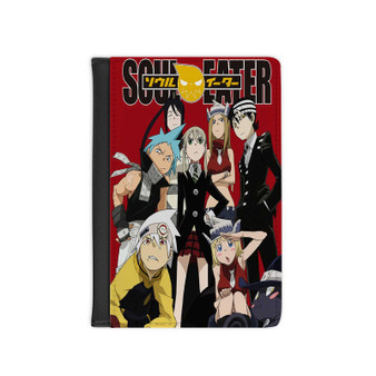 Soul Eater Red Backgroun New Custom PU Faux Leather Passport Cover Wallet Black Holders Luggage Travel