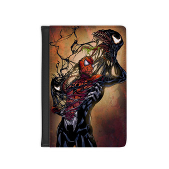 Spiderman vs Venom New Custom PU Faux Leather Passport Cover Wallet Black Holders Luggage Travel