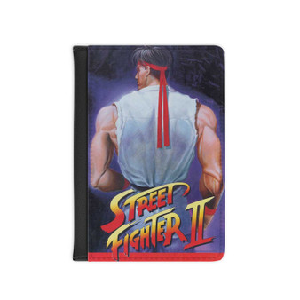 Street Fighter II The World Warrior Ryu Custom PU Faux Leather Passport Cover Wallet Black Holders Luggage Travel