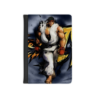Street Fighter Ryu Art Custom PU Faux Leather Passport Cover Wallet Black Holders Luggage Travel