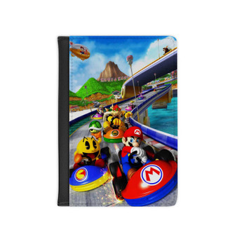 Super Mario Kart Games Custom PU Faux Leather Passport Cover Wallet Black Holders Luggage Travel