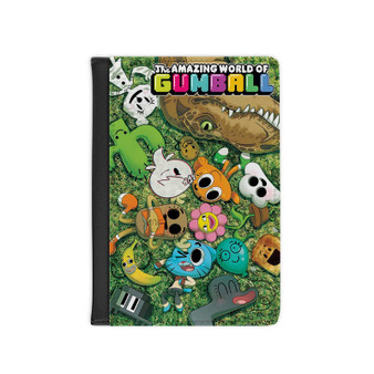 The Amazing World of Gumball Custom PU Faux Leather Passport Cover Wallet Black Holders Luggage Travel