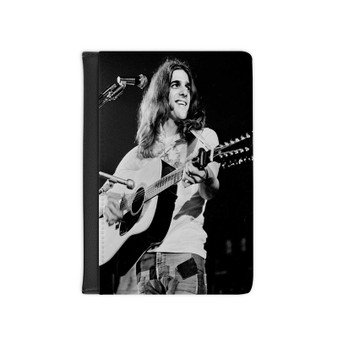 The Eagles Glenn Frey Guitar New Custom PU Faux Leather Passport Cover Wallet Black Holders Luggage Travel