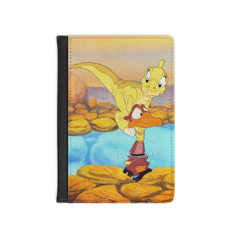 The Land Before Time Ducky and Petrie Custom PU Faux Leather Passport Cover Wallet Black Holders Luggage Travel